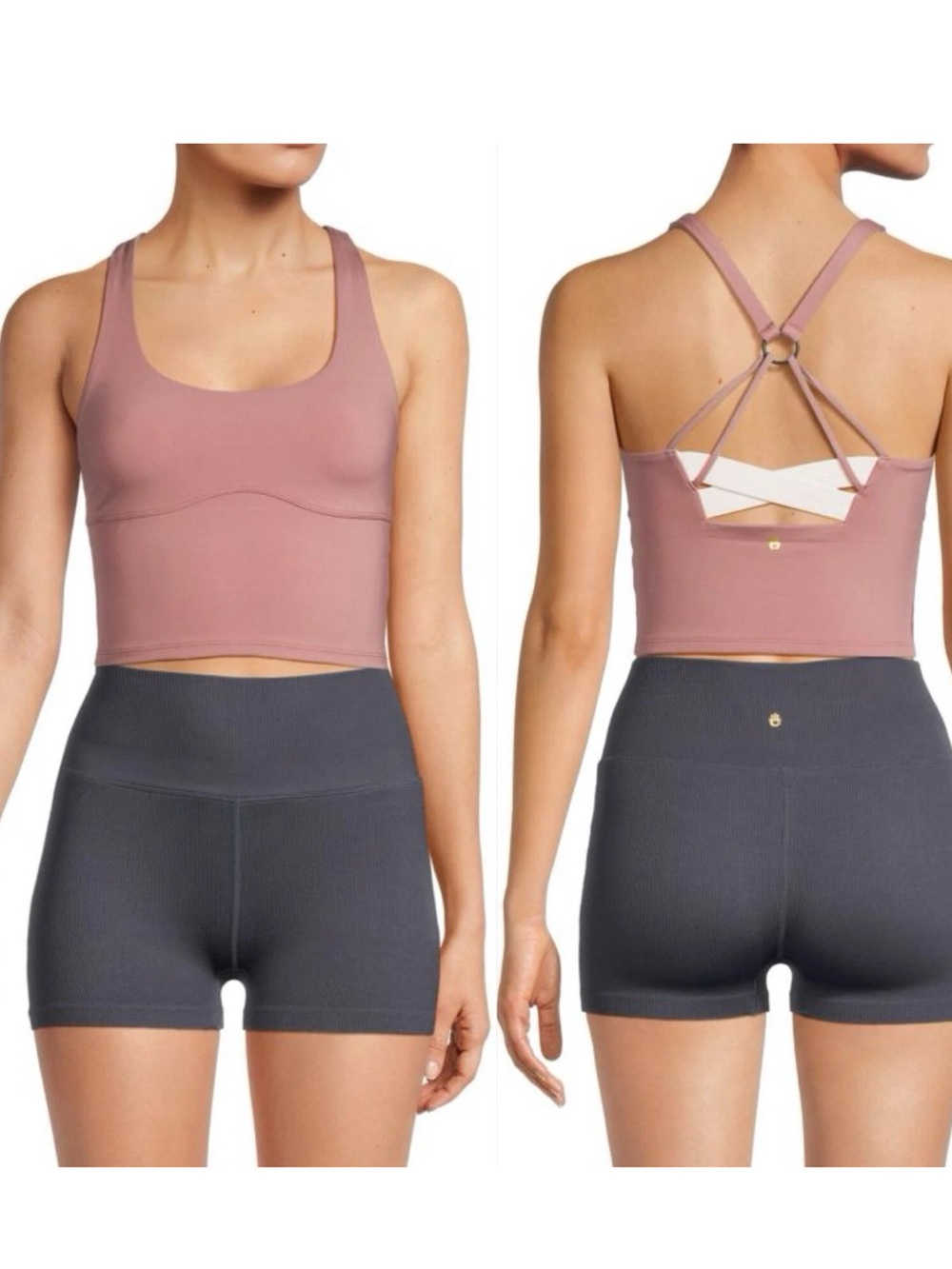 Spiritual Gangster Aura Dream Tech Eco Jersey Bra Tank Top Pink Mauve Small